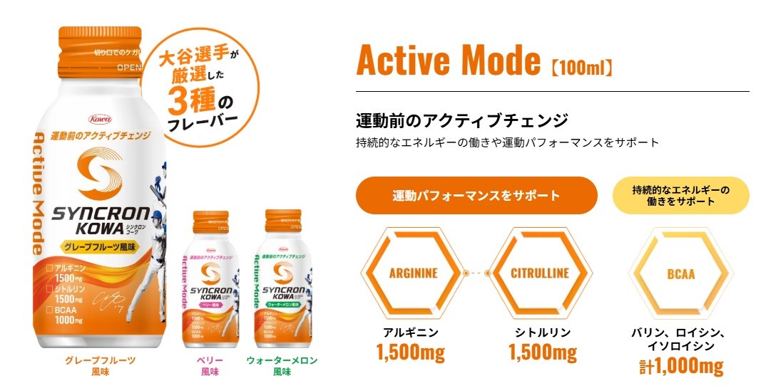 シンクロンコーワ アクティブモード ベリー風味 100ml×30本