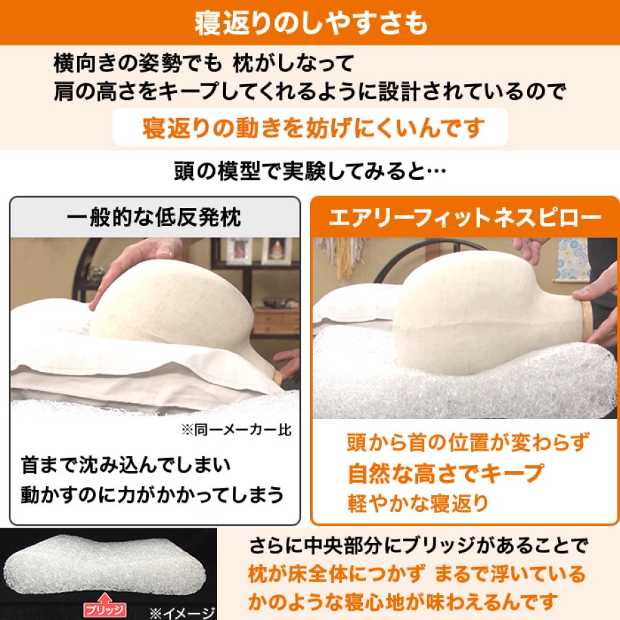 【TIPNESS監修】 ラクネス エアリーフィットネスピロー プレミアムカバー付