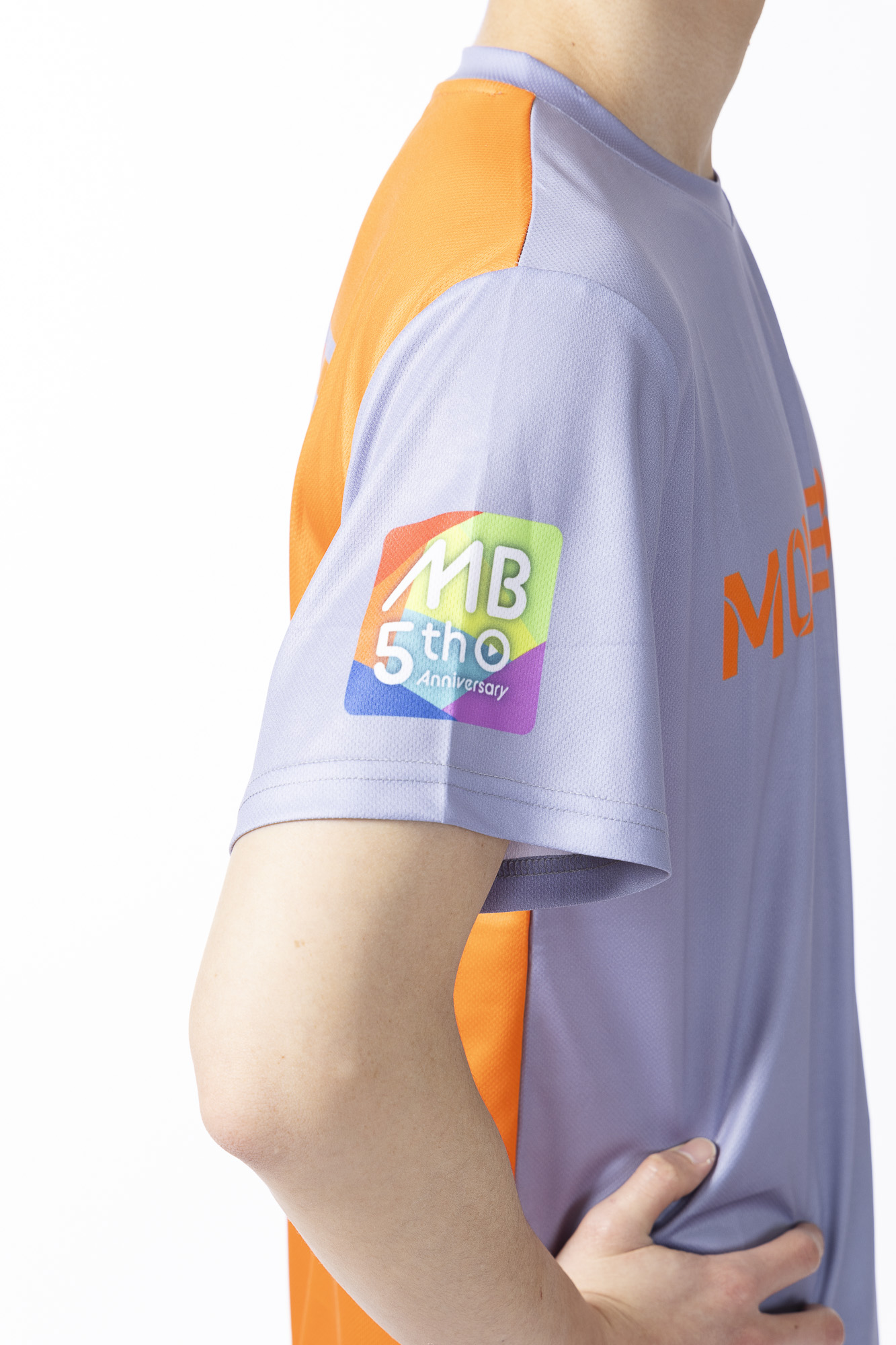MOVE BODY 5周年記念Tシャツ 【グレー×TIPオレンジ】