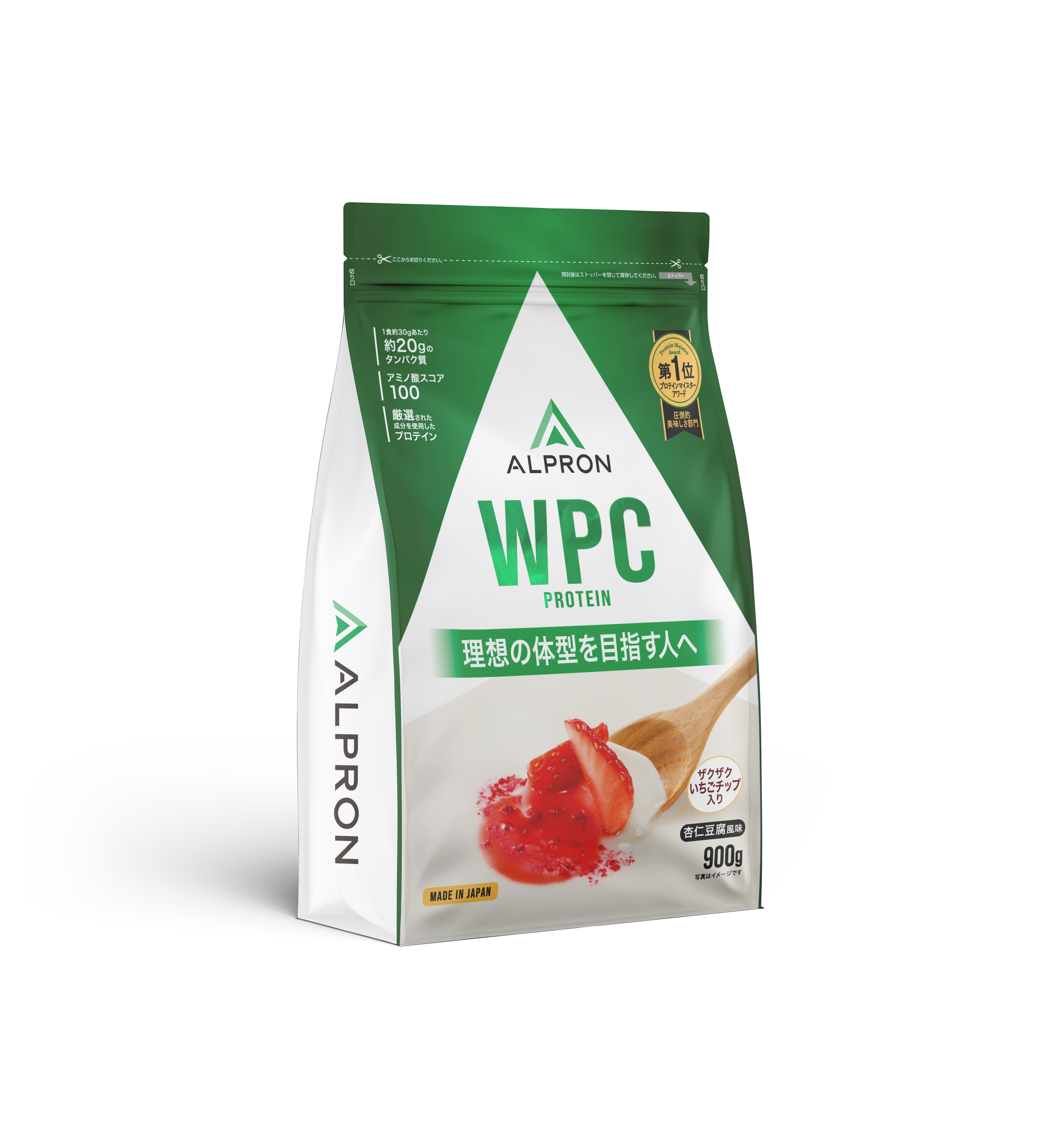 ALPRON WPC　杏仁豆腐風味【イチゴチップ入り】（900ｇ）
