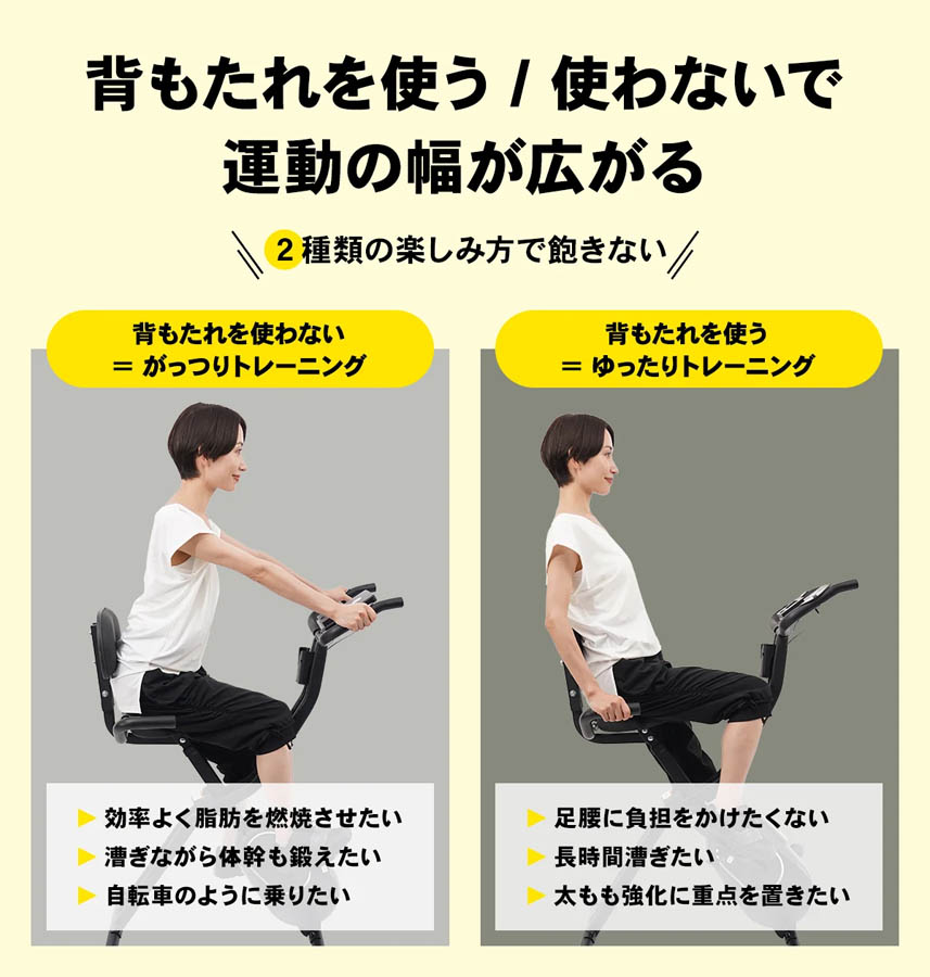 STEADY 背もたれ付きフィットネスバイク ST120【送料無料】