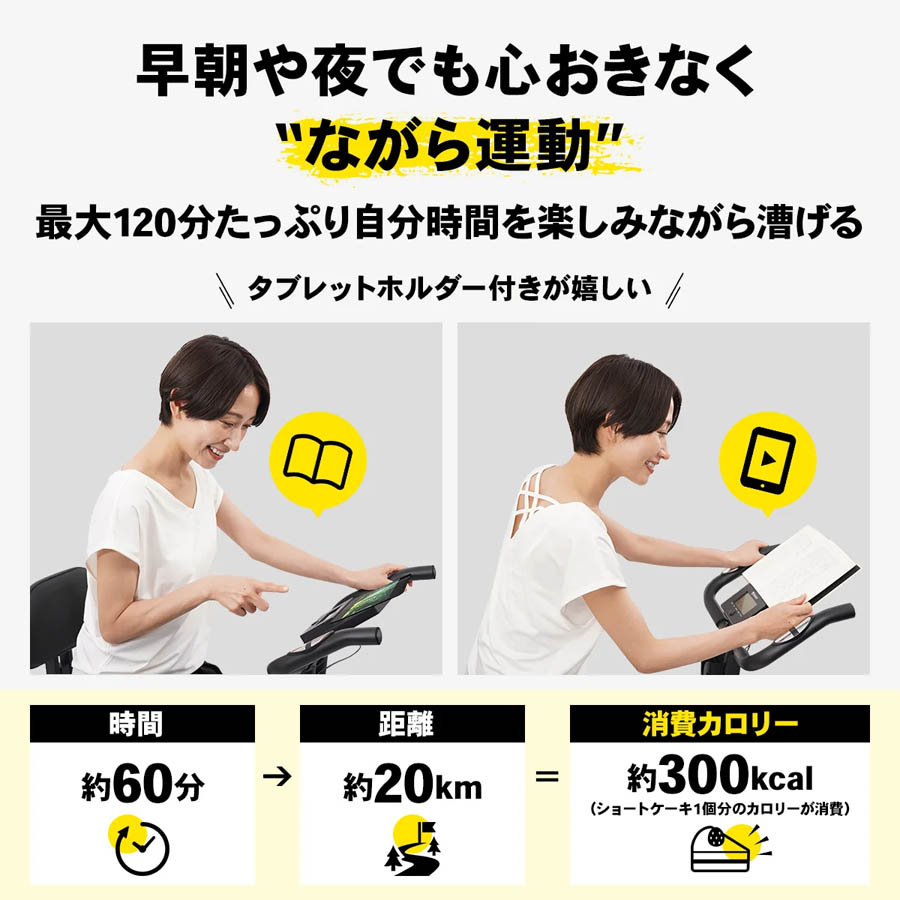 STEADY 背もたれ付きフィットネスバイク ST120【送料無料】