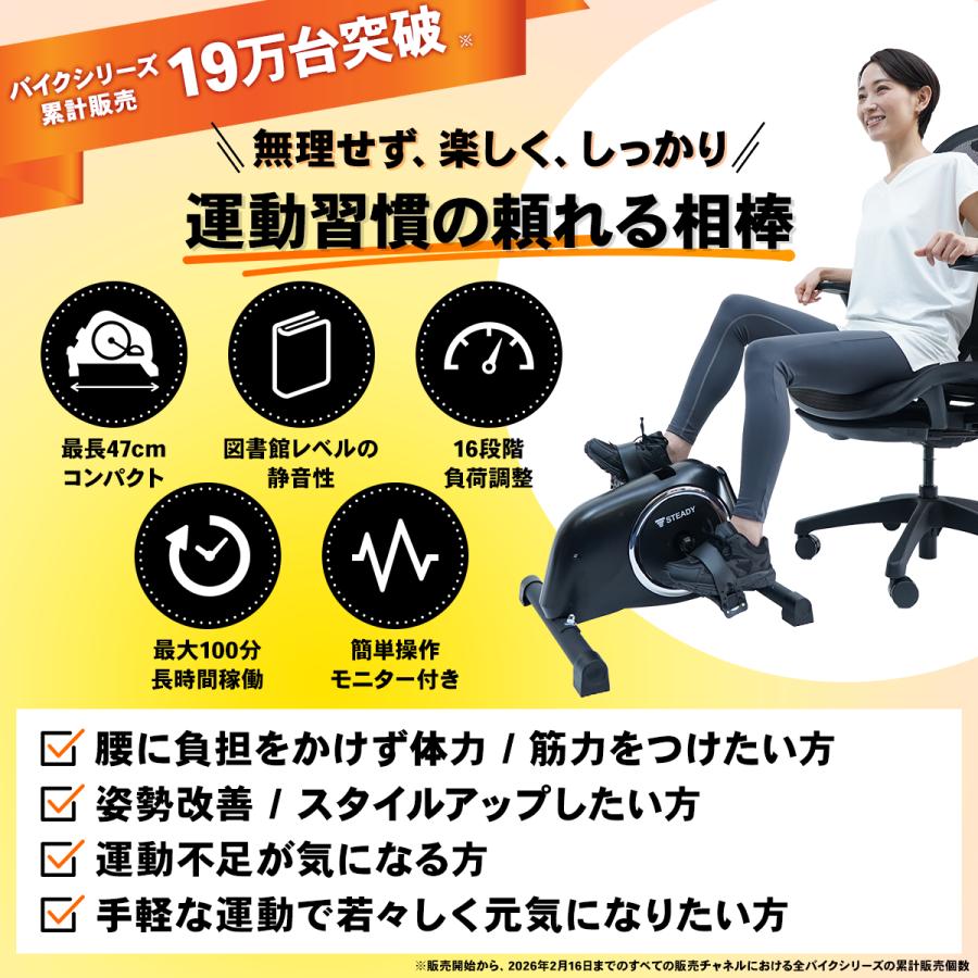 STEADY ミニフィットネスバイク ST121【送料無料】